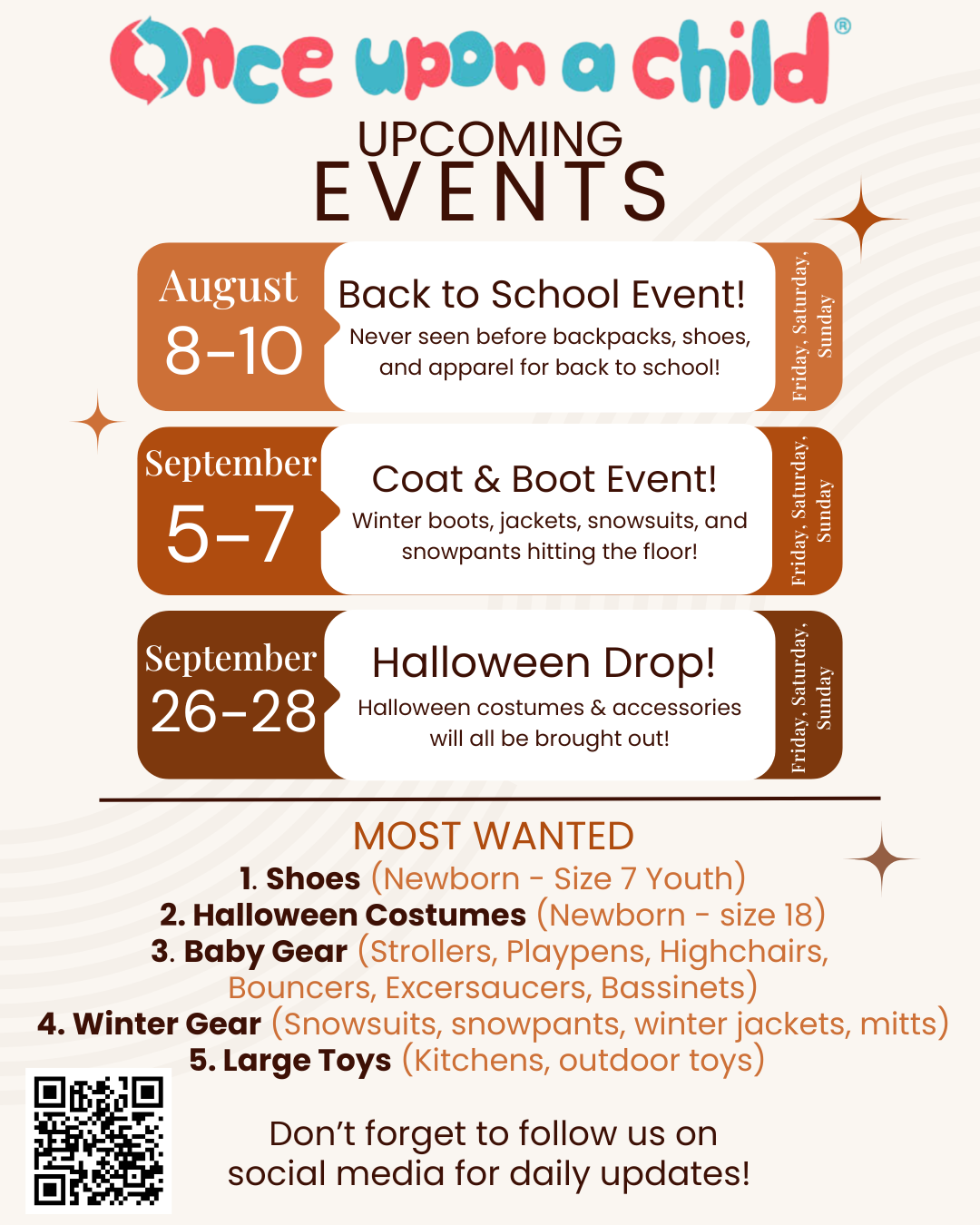 Events Coming Up!